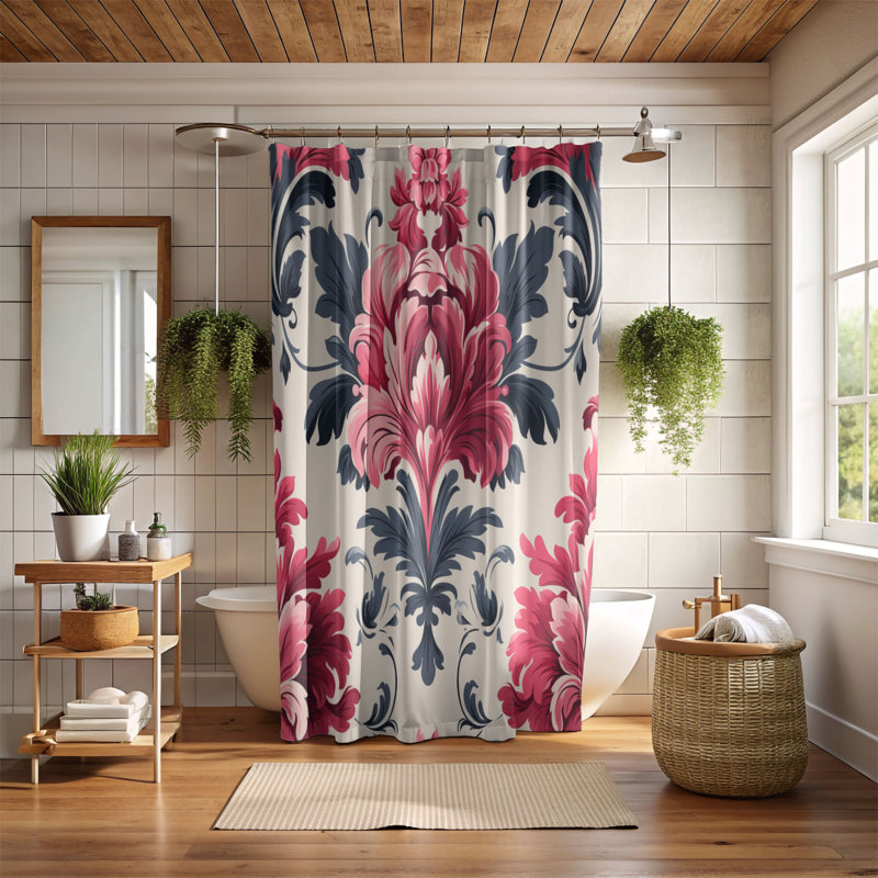 Rideau de douche Damask Majesty - Premium, H 74 po x l 71 po