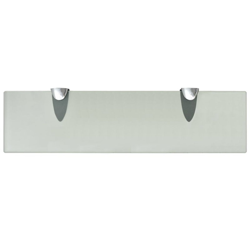 Glass Floating Shelf, 0.8cm H x 50cm W x 20cm D, Green