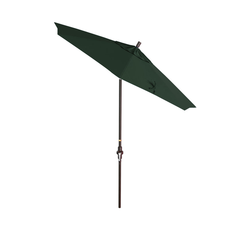 Parasol de marché 90 po Sunbrella, Velours vert forêt, Bronze