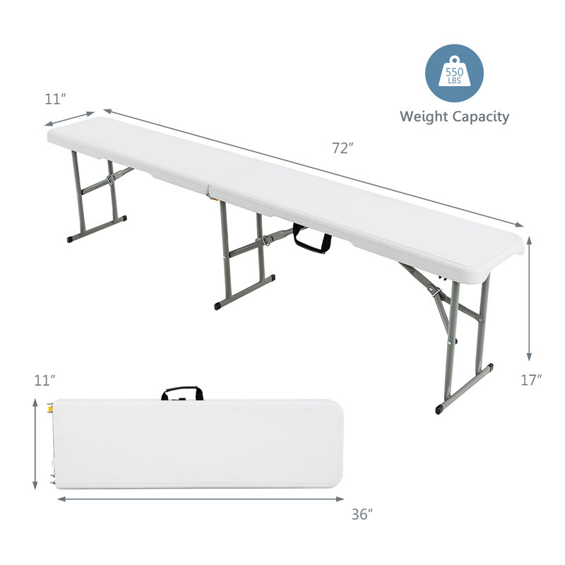 Kernisha Rectangular Outdoor Camping Table , 72'' in. W 30'' in. D