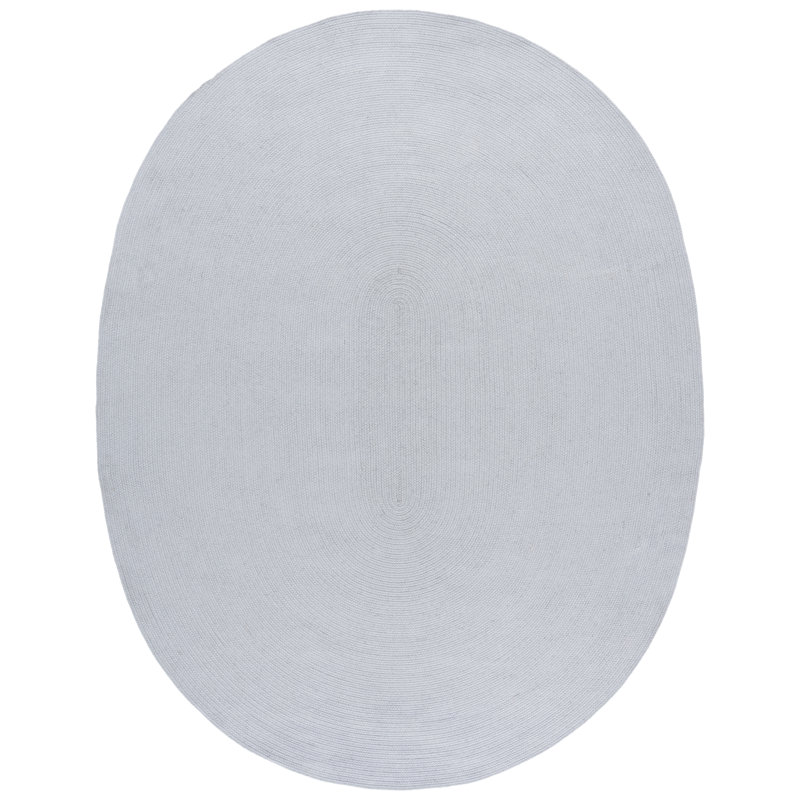 Tapis géométrique en coton tissé à la main Garbrand, Oval 8 pi x 10 pi