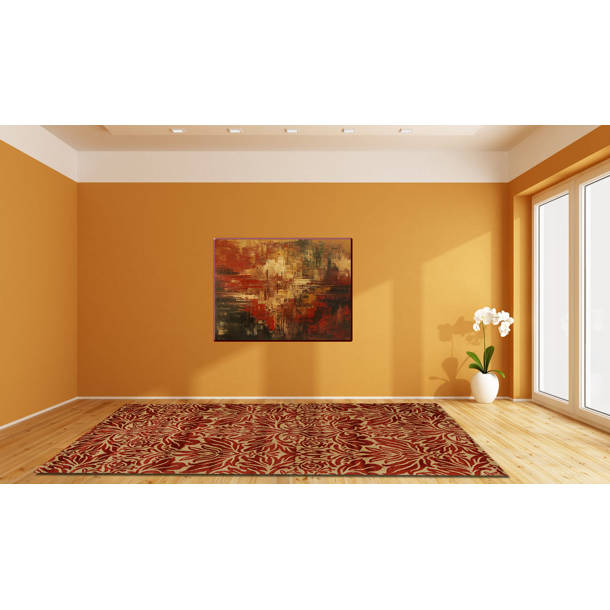 Astoria Grand Soraya Wool Floral Rug | Wayfair