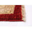 Tapis rouge foncé / beige / brun en laine noué à la main de conception unique 8 pi 1 po x 9 pi 11 po Chobi Finest