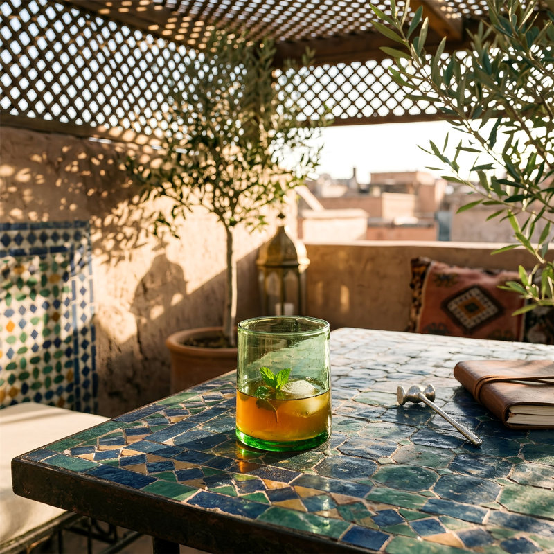 Merzouga Recycled Glass Tealight Candle Holder - By Nicola Spring, Green