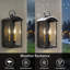 Lanterne murale en fer 2 lumières Alletta H 19,72 po avec capteur de crépuscule à l'aube Alletta-531502301