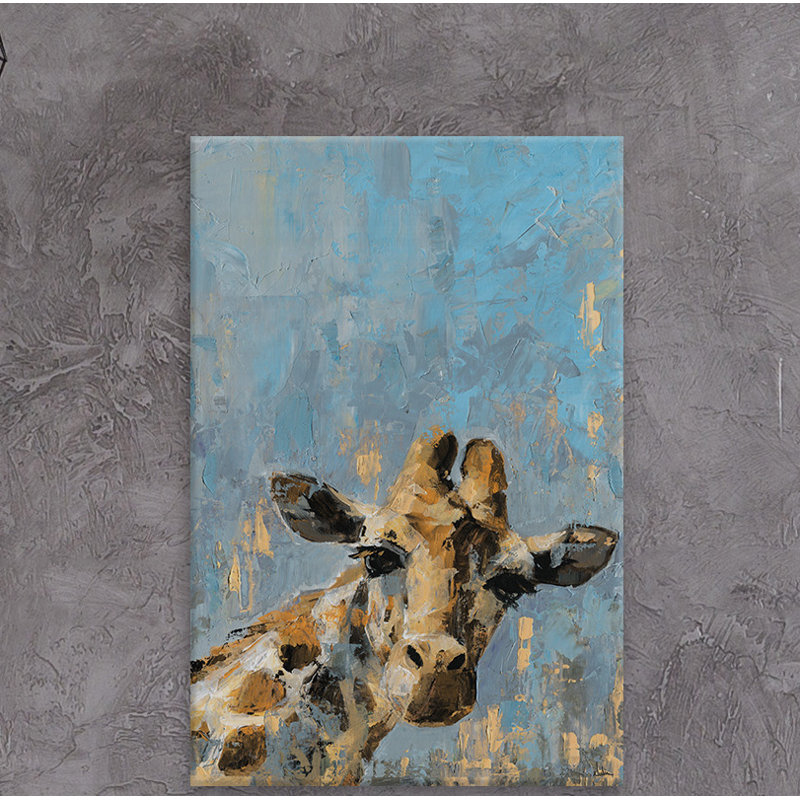 Oh Giraffe by Julia Posokhova - Wrapped Canvas Painting, 45cm H x 30cm W x 3.81cm D