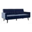 Futon moderne, velours gris-333552444