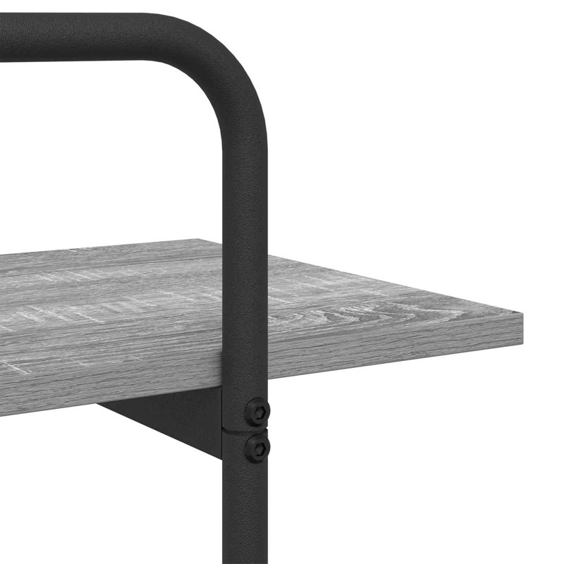 100 cm W Galvanised Steel Bookcase, 105 cm H x 100 cm W x 35 cm D x, Grey Sonoma