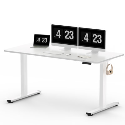 Baysenie 55"/60" Width Home Office Height Adjustable Standing Desk