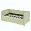 Divan-lit rembourré polyvalent 3 en 1 avec couchette coulissante et poches de rangement latérales, idéal pour les espaces multiples et les espaces restreints-358199604