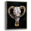 Horned Skull II, reproduction encadrée - bois massif-393626265