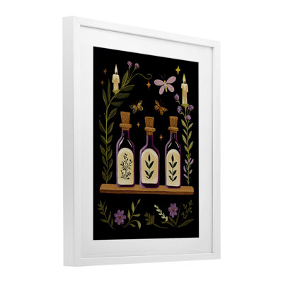 Tablette victorienne d'apothicaire encadrée sous verre, design par Yen