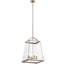 Suspension Darton 18 po L à 4 lumières, couleur étain classique, grand modèle avec verre transparent, par Kichler-50259421