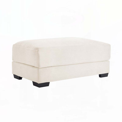 Corduroy Fabric Ottoman