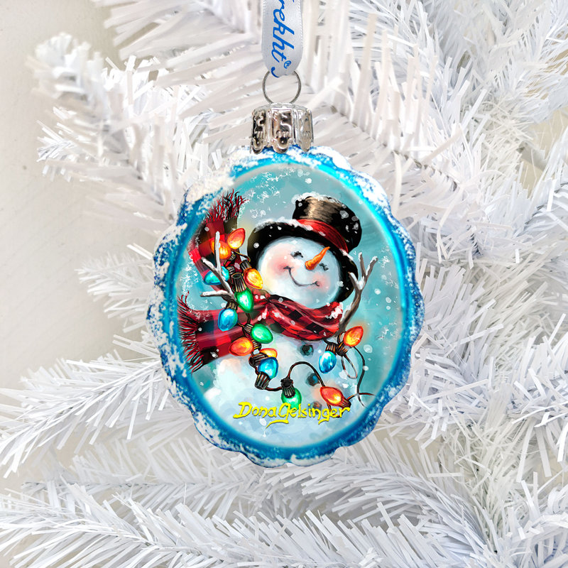 3.5'' Glass Holiday Shaped Ornament