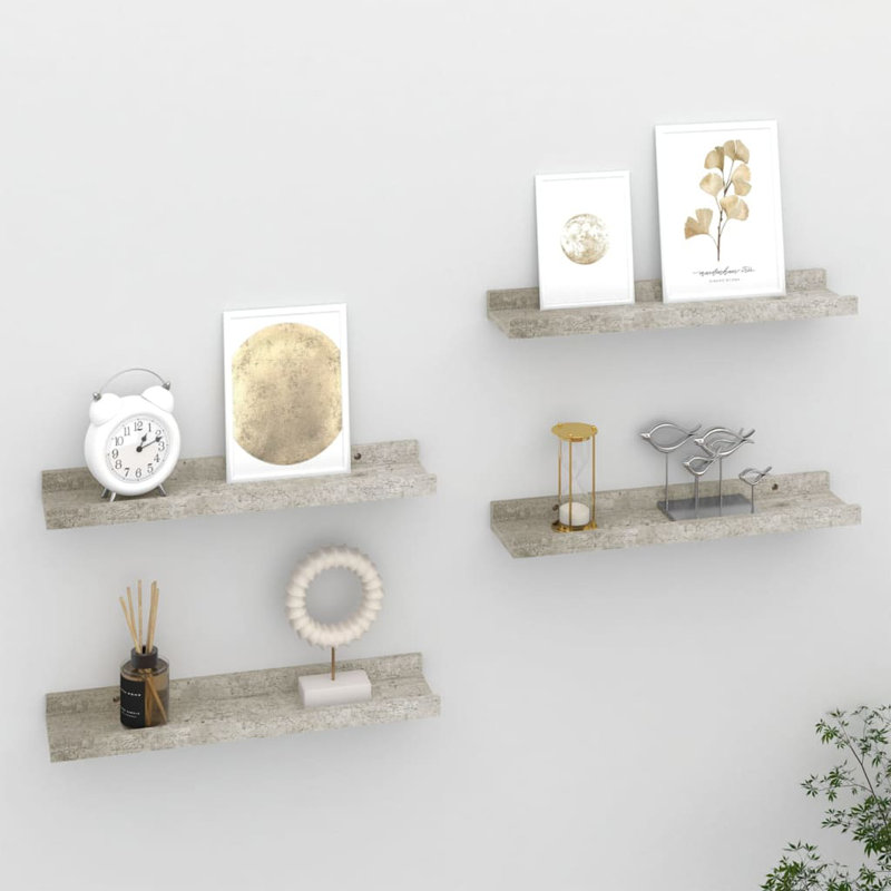 Floating Shelf, 1.2'' H x 15.7'' W x 3.5'' D, Gray