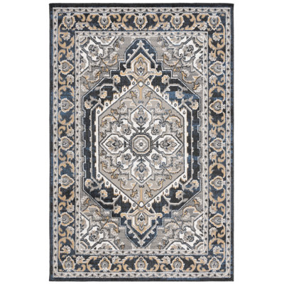 Tapis oriental gris en jute / sisal / polypropylène tissé à la machine Keresa