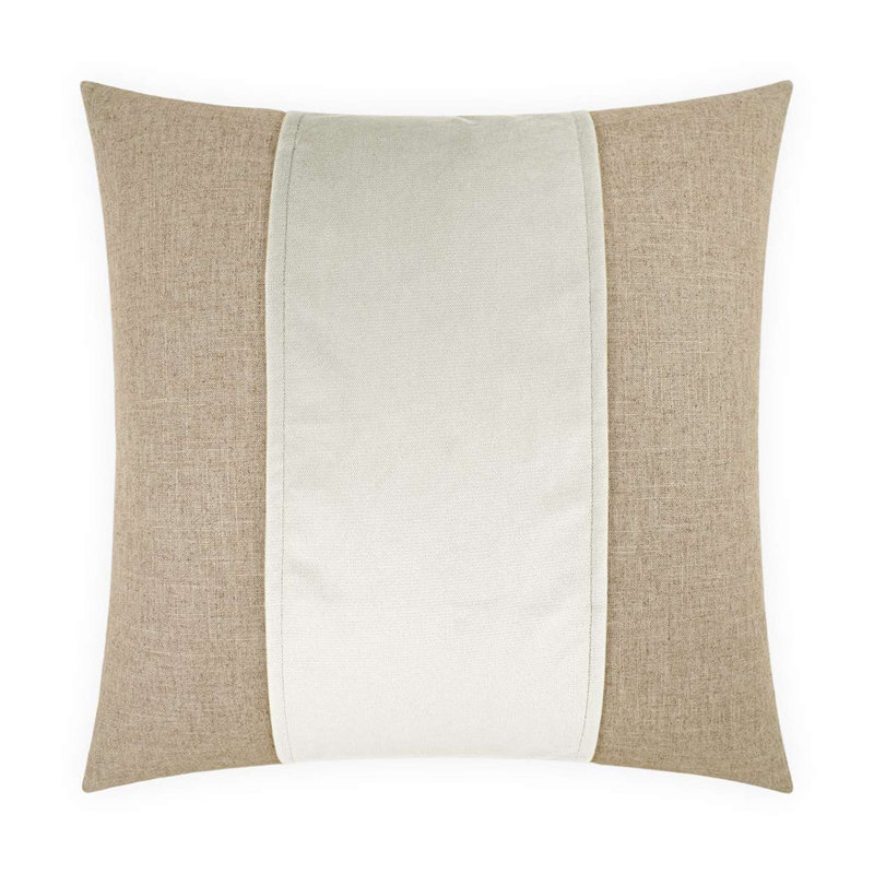 Jefferson Band Throw Pillow, Marshmallow, Square 24"