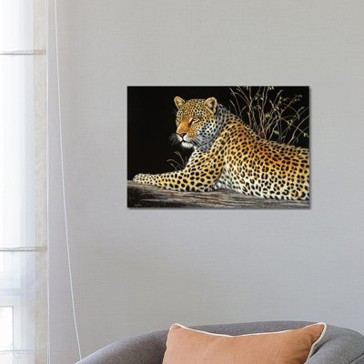 «Leopard On Rock» par Cynthie Fisher - impression sur toile tendue