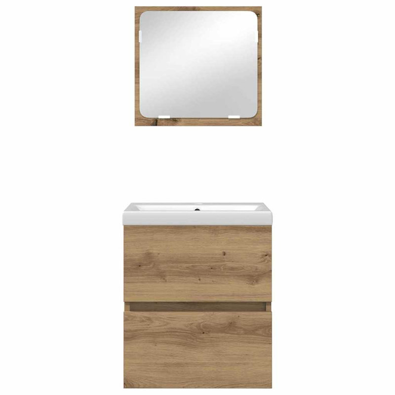 Bathroom Furniture Suite, Black Oak/White