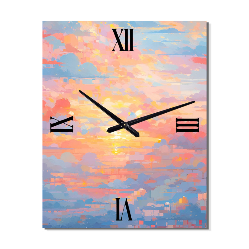 Horloge murale bleue, Médium