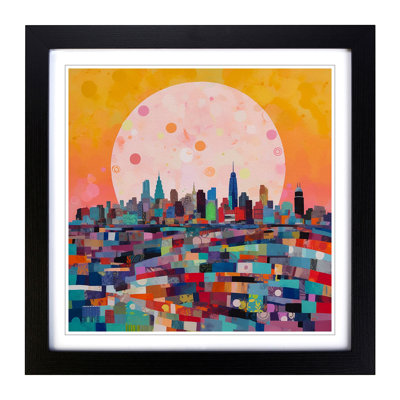 City Of Cardiff Color Field - Single Picture Frame Print on Wood