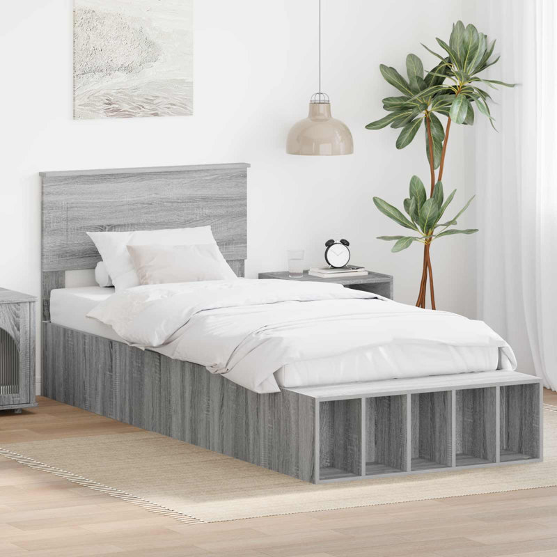 Bed Frame, Small Single (2'6), Grey Sonoma