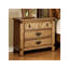 Table de chevet en orme vieilli 1Pc de style maison de campagne à roulement à billes avec glissière en métal USB / prise de courant dans la table de chevet