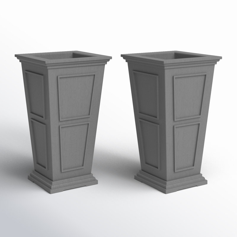 Boîte à fleurs Abram, Gris, 2, H 26 po x l 14,75 po x P 14,75 po