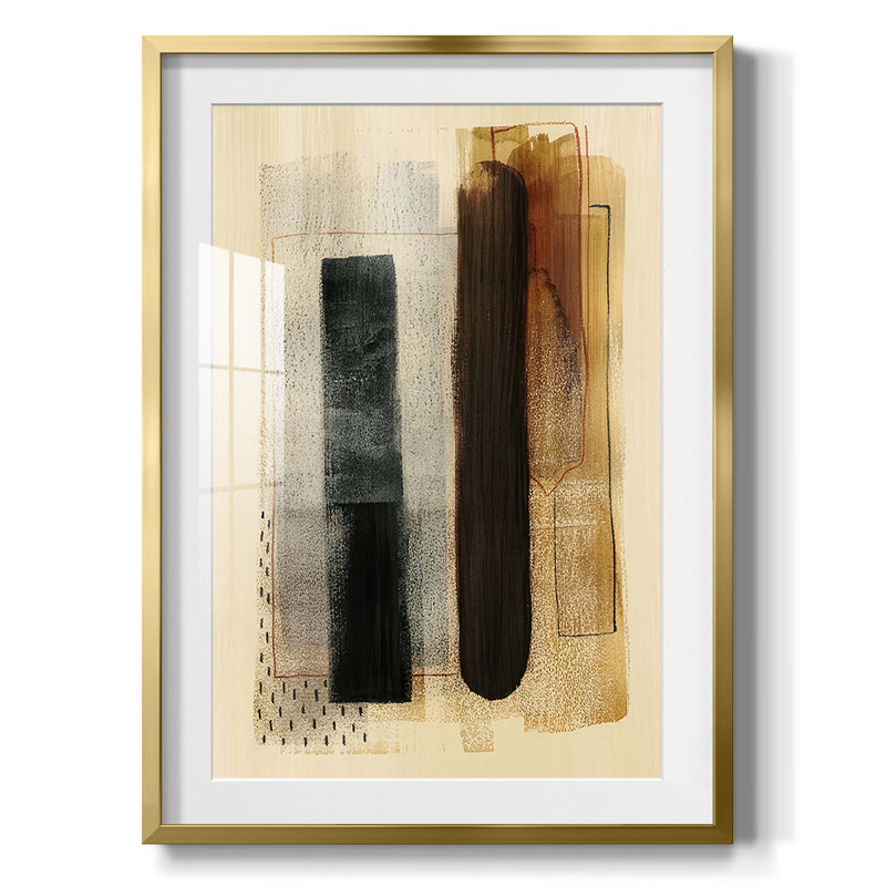 Burnt Toast I - impression encadrée, H 28,5 po x l 20,5 po, Doré