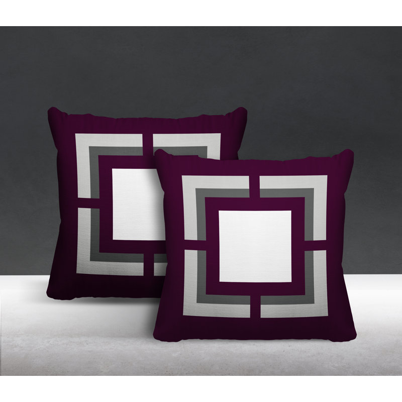  Coussin intérieur / extérieur, L 17 po x H 17 po, Mauve