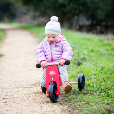 Kinderfeets Kid's Riding Toy Bundle w/Adjustable Helmet & Tiny Tot Balance Bike