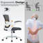 Chaise de bureau ergonomique en filet avec accoudoirs relevables Inbox Zero-2134407890