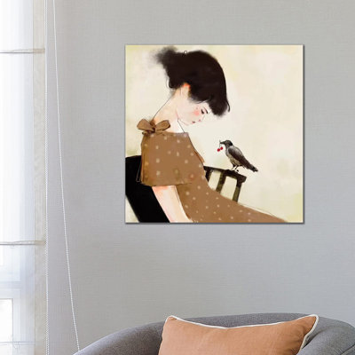 Birdy 1 Piece Wrapped Canvas Wall Art