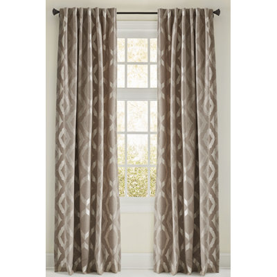 SAMPLE-Avery Cotton Blend Geometric Rod Pocket Single Curtain Panel