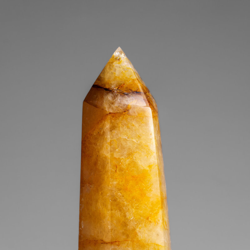 Genuine Polished Lemon Quartz Point (1.2 Lbs)
