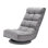 Chaise de jeu pivotante, chaise de plancher rotative à 360 degrés avec dossier pliable à 4 positions réglables et support lombaire, canapé vidéo inclinable pliable pour regarder la télé, jouer à un jeu, gris
