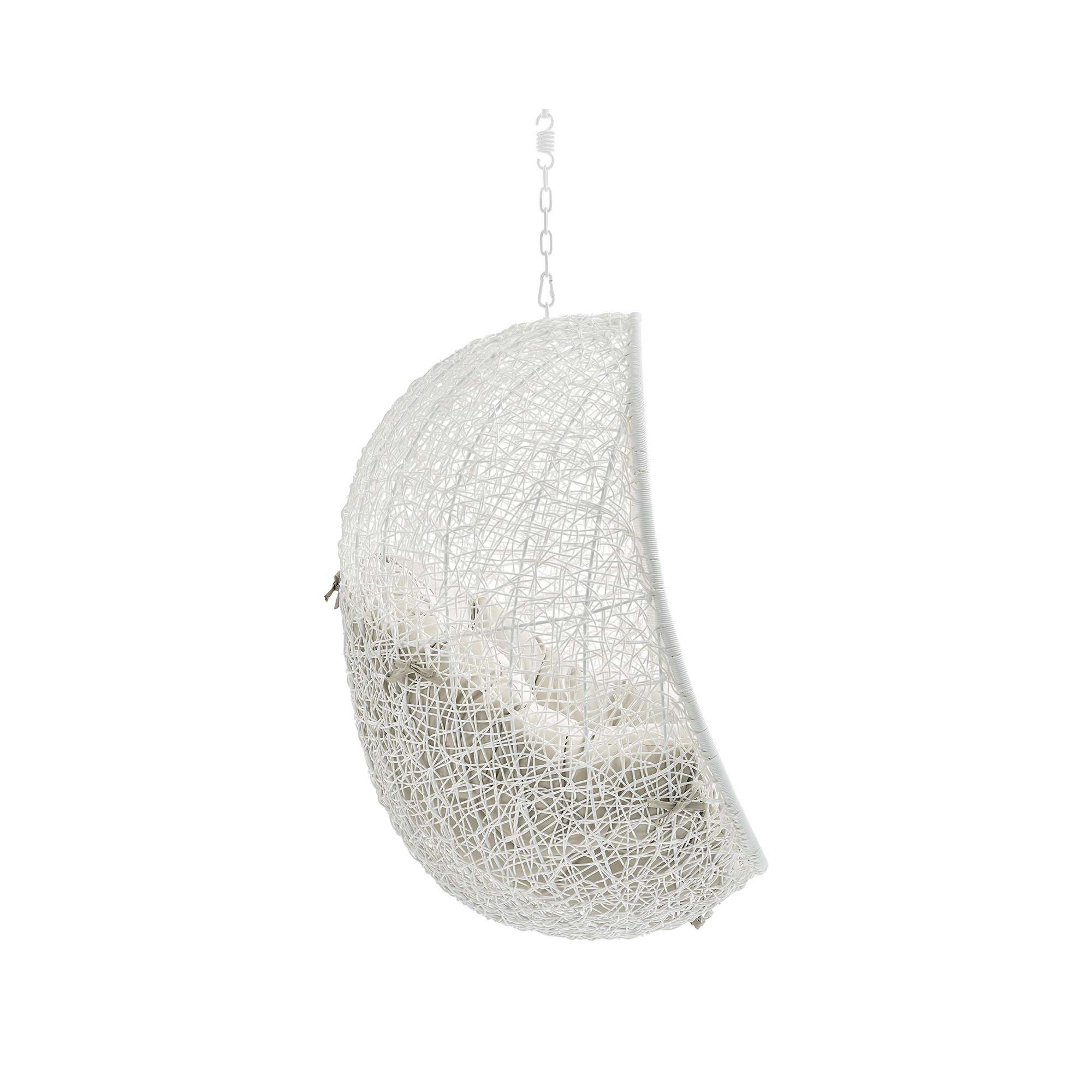 Modway Hide Sunbrella Fabric Swing Outdoor Patio Lounge Chair without Stand, White/Beige