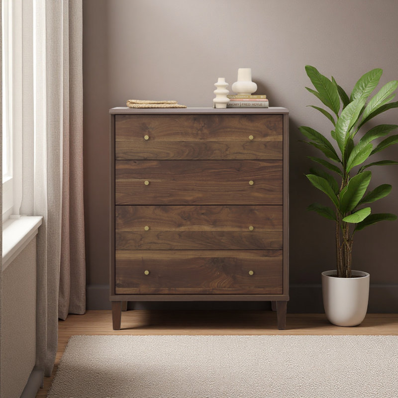 Commode 4 tiroirs, Brun
