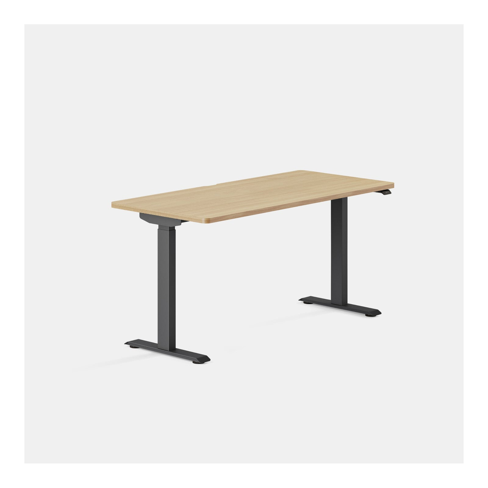 Duo Standing Desk, Charcoal, 47.3" H x 58" W x 27" D, Woodgrain