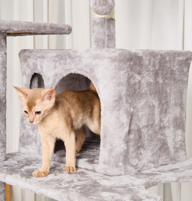 Arbre à chat avec tour à chat en sisal 68,5 po