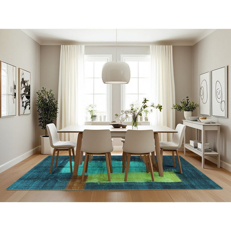 Mizelle Abstract Indoor Rug, Rectangle 7' x 10'