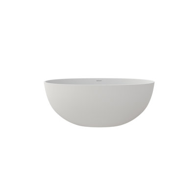 55" Premium Solid Surface Deep Soaking Bathtub