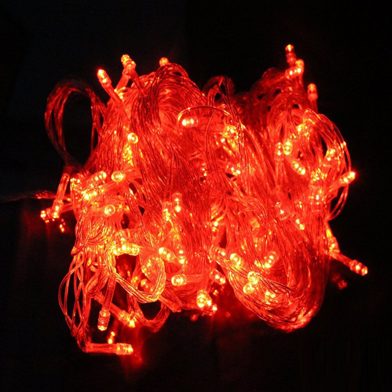 Milo Indoor Plug-in LED Wide Angle LED String Light, Red, 64 ft.