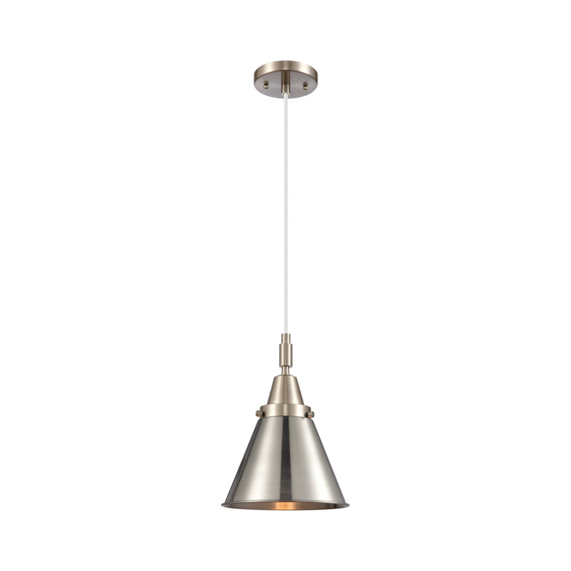 Mini-luminaire suspendu 1 lumière Cadal Appalachian, Nickel satiné