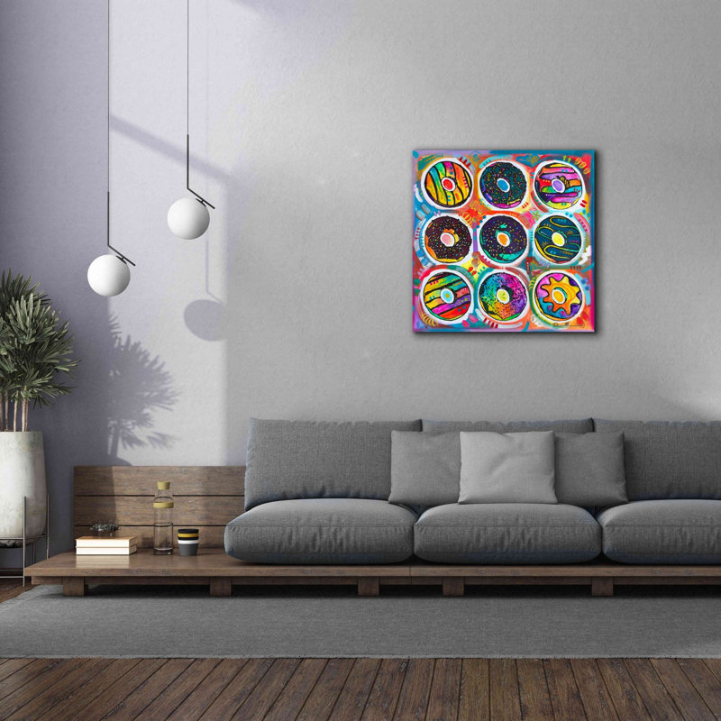'Doughnuts' by Dean Russo, Canvas Wall Art, 37" H x 37" W x 1.5" D