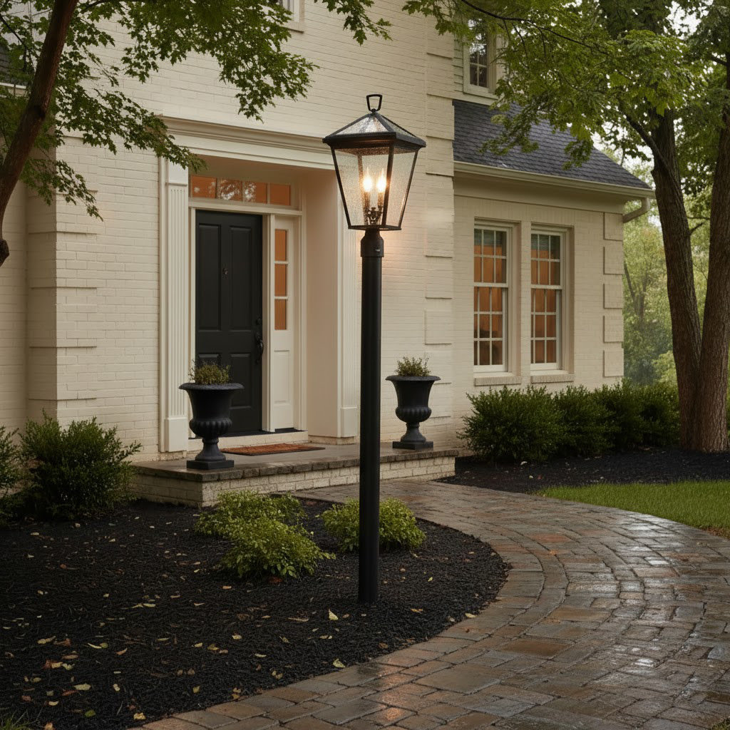 Lalla Hardwired Outdoor Lantern Head, Museum Black