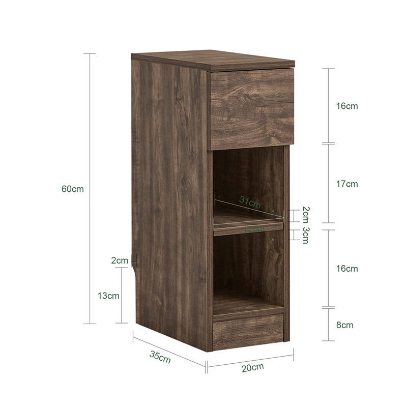 20cm W Bedside Table