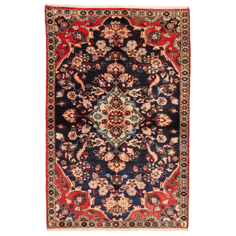 Tapis bleu marine Yanbo 4 pi 6 po x 6 pi 8 po