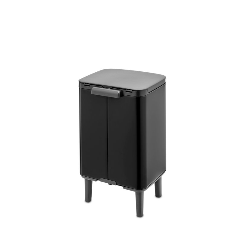 Poubelle «Bo» de 1,8 gallon (7 litres), 1.8, Noir mat